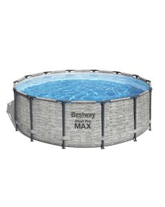 Bazen Steel Pro MAX™ 427x122 cm z vzorcem kamna s kartušno filtrsko črpalko