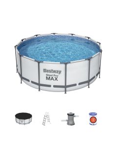 Montažni bazen Steel Pro MAX™ | 366 x 122 cm s kartušno filtrsko črpalko