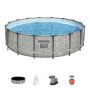 Montažni bazen Steel Pro MAX™  | 488 x 122 cm z vzorcem kamna s kartušno filtrsko črpalko
