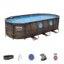 Montažni bazen Power Steel™ Swim Vista™ | 549 x 274 x 122 cm z vzorcem ratana s kartušno filtrsko črpalko