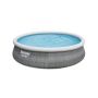 Montažni bazen Fast Set™ | 457 x 107 cm z vzorcem sivega ratana s kartušno filtrsko črpalko