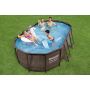Bazen Power Steel™ Swim Vista Series™ Oval | 427 x 250 x 100 cm z vzorcem ratana s kartušno filtrsko črpalko