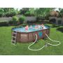 Bazen Power Steel™ Swim Vista Series™ Oval | 427 x 250 x 100 cm z vzorcem ratana s kartušno filtrsko črpalko