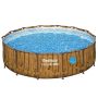 Montažni bazen Steel Pro MAX™ Splashview | 427 x 107 cm z vzorcem lesa s kartušno filtrsko črpalko