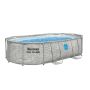 Montažni bazen Steel Pro MAX™ Splashview™ | 488 x 305 x 107 cm z vzorcem kamna s filtrsko črpalko na pesek