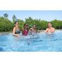 Montažni bazen Steel Pro MAX™ Splashview™ | 488 x 305 x 107 cm z vzorcem kamna s filtrsko črpalko na pesek
