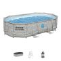 Montažni bazen Steel Pro MAX™ Splashview™ | 488 x 305 x 107 cm z vzorcem kamna s filtrsko črpalko na pesek