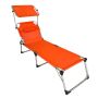ItStime zložljiv ležalnik Malaga s senčilom in blazino | 192 x 58 x 37 cm