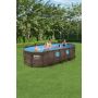 Montažni bazen Power Steel™ Swim Vista™ | 549 x 274 x 122 cm z vzorcem ratana s kartušno filtrsko črpalko