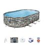 Montažni bazen Power Steel Comfort Jet Oval s kartušno filtrsko črpalko | 610 x 366 x 122 cm