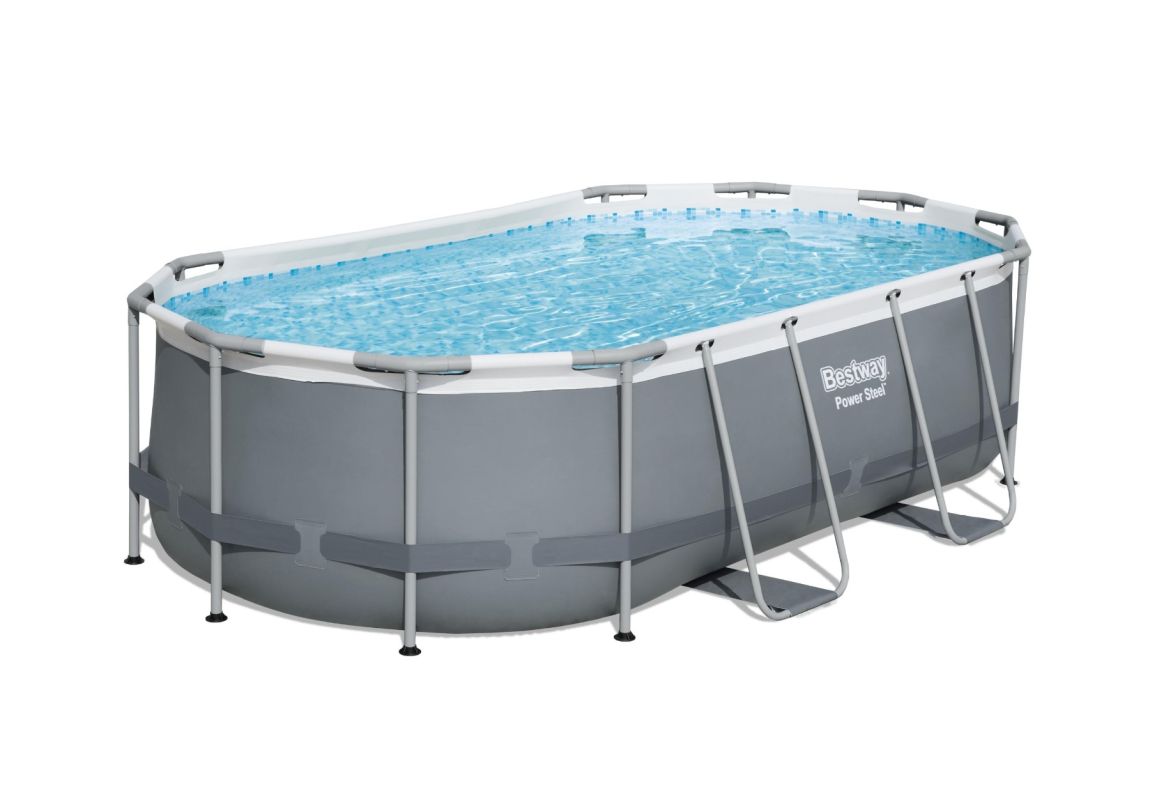 Montažni bazen Power Steel™ Oval | 427 x 250 x 100 cm s kartušno filtrsko črpalko
