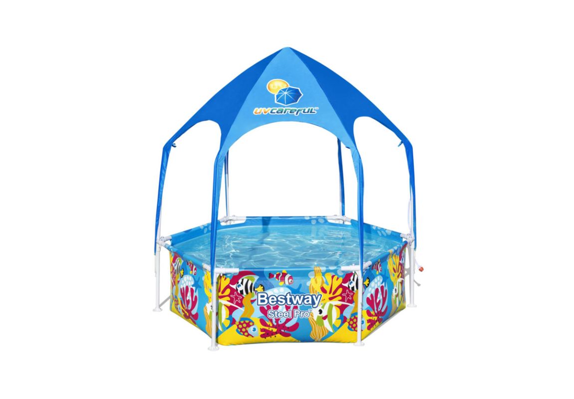 Steel Pro Splash-in-Shade bazen z UV Careful™ senčnikom | 183 x 51 cm