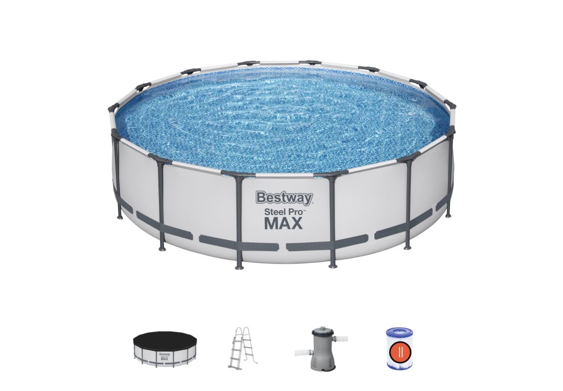 Montažni bazen Steel Pro MAX™  | 427 x 107 cm s kartušno filtrsko črpalko