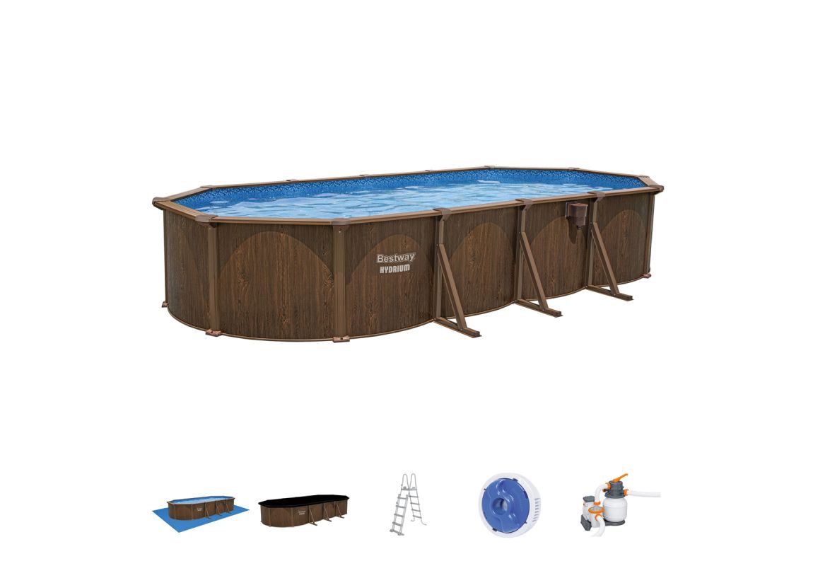 Montažni bazen Hydrium™ | 730 x 360 x 130 cm s filtrsko črpalko na pesek