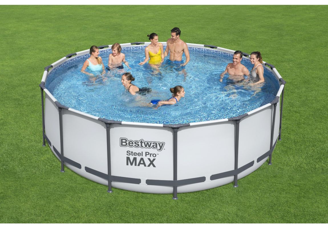 Montažni bazen Steel Pro MAX™ | 457 x 122 cm s kartušno filtrsko črpalko