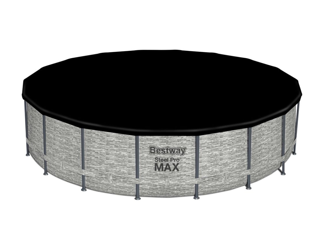 Montažni bazen Steel Pro MAX™ | 549 x 122 cm z vzorcem kamna s kartušno filtrsko črpalko
