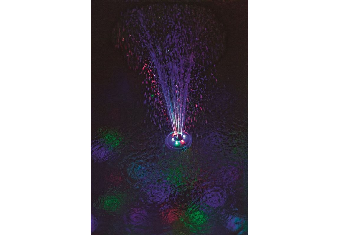 Plavajoči vodomet z LED razsvetljavo za bazene