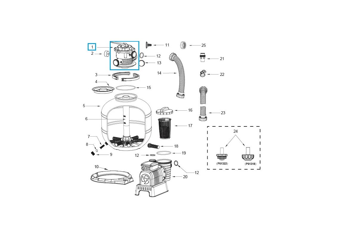 Rezervni kontrolni ventil za peščene črpalke Flowclear™ | 8327 l/h