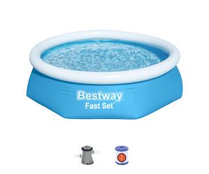 Bazen z napihljivim robom Fast Set™ s črpalko | 244 x 61 cm