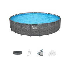 Montažni bazen APX 365 I 671 x 132 cm s filtrsko črpalko na pesek