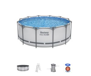 Montažni bazen Steel Pro MAX™ | 366 x 122 cm s kartušno filtrsko črpalko