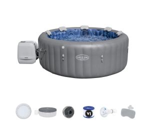 Masažni bazen (jacuzzi) Lay-Z-Spa Santorini Smart HydroJet Pro | 216 x 80 cm