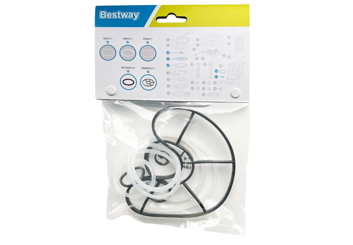 Rezervni komplet tesnil za ventil in pokrov črpalke Bestway | za peščene filtrske črpalke 5678L in 8327L