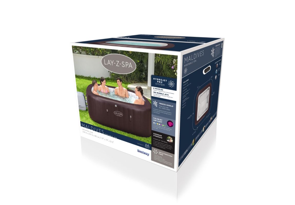 Masažni bazen (jacuzzi) Lay-Z-Spa Maldives Smart HydroJet Pro | 201 x 201 x 80 cm