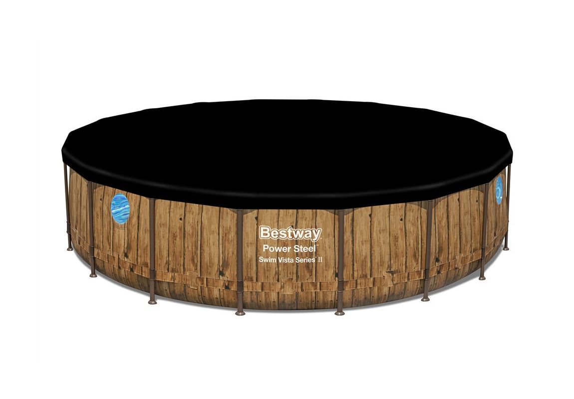 Montažni bazen Power Steel™ Swim Vista™ | 549 x 122 cm z vzorcem lesa s kartušno filtrsko črpalko
