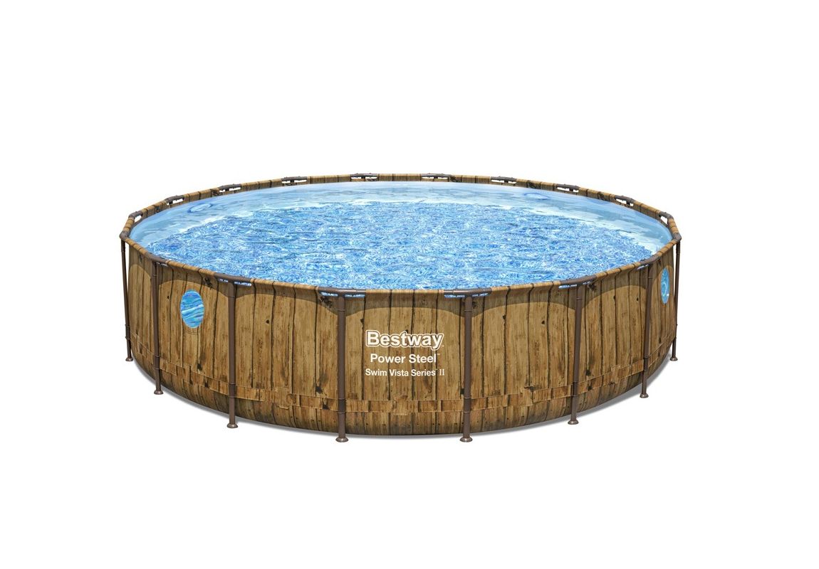 Montažni bazen Power Steel™ Swim Vista™ | 549 x 122 cm z vzorcem lesa s kartušno filtrsko črpalko