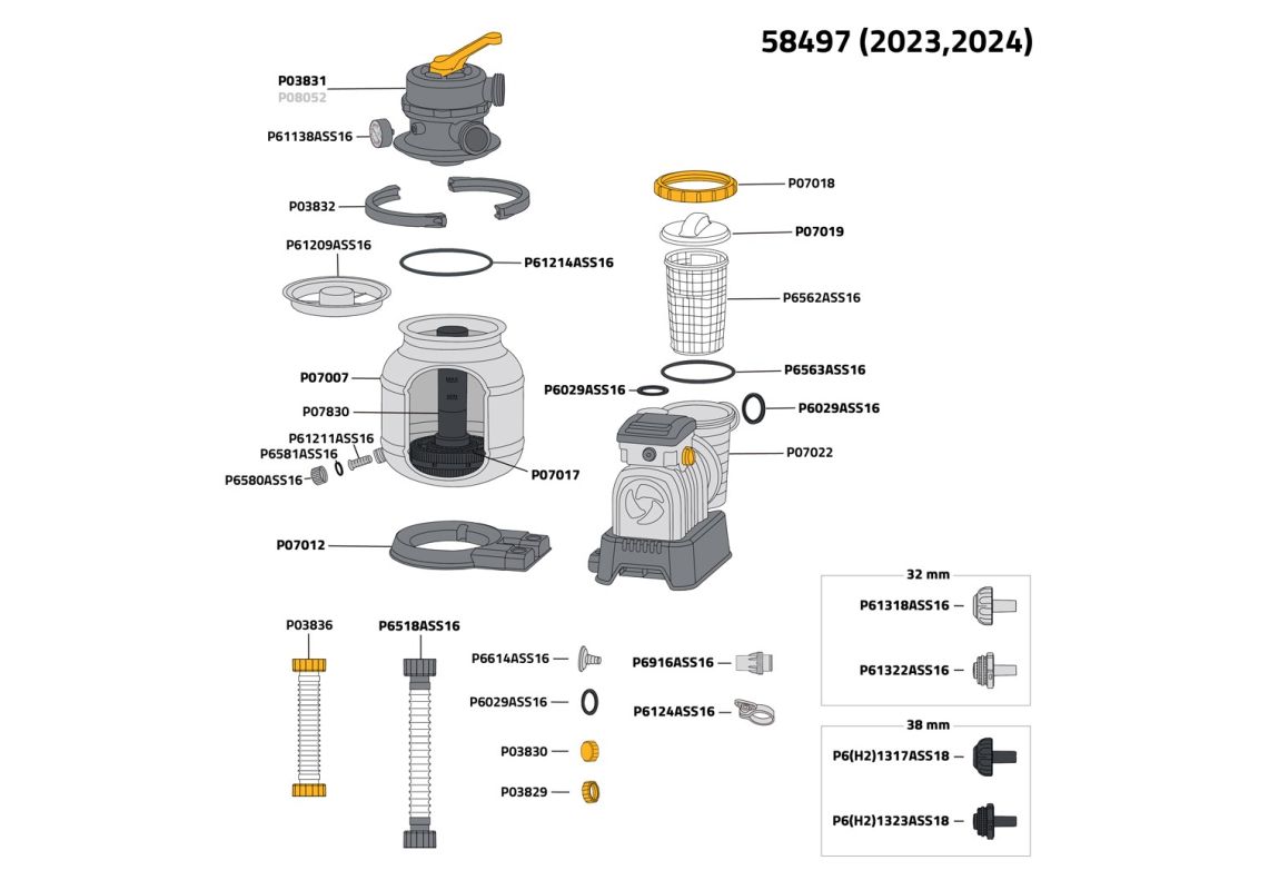 Filtrska črpalka s filtrom na pesek ali Polysphere™ | 6.056 l/h