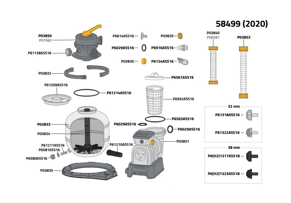 Filtrska črpalka s filtrom na pesek ali Polysphere™ | 8.327 l/h