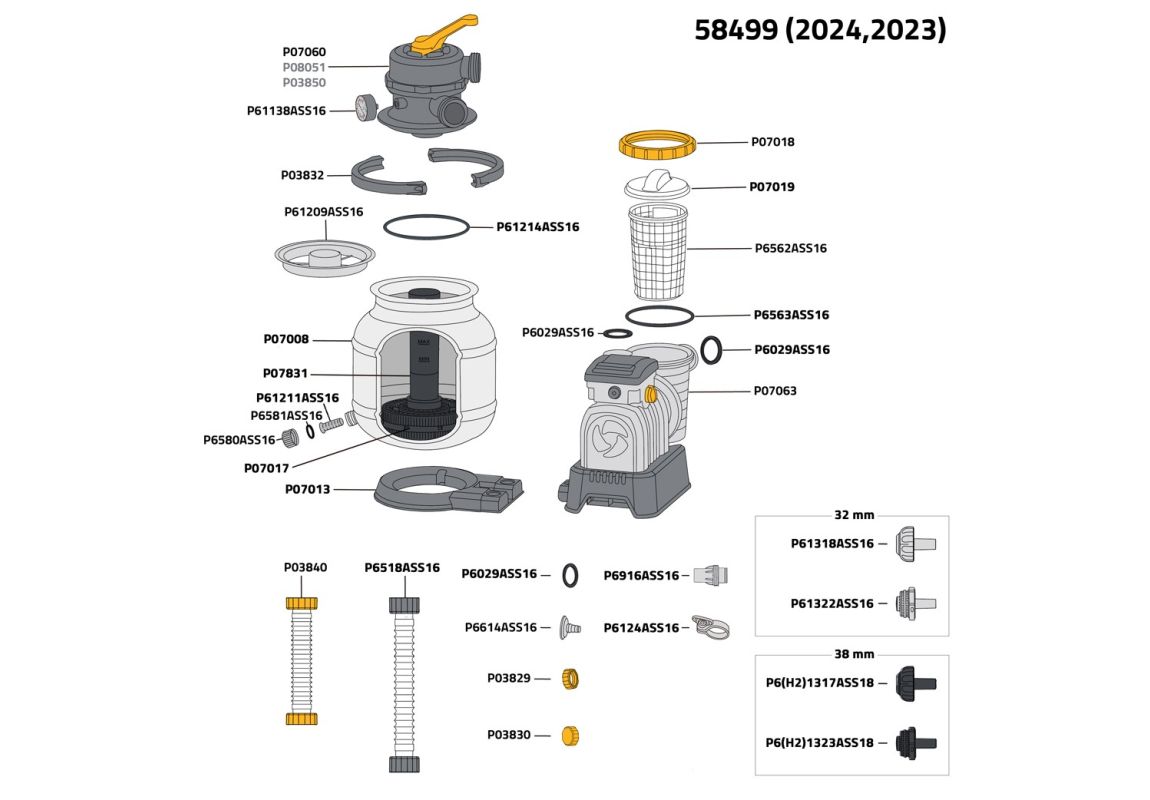 Filtrska črpalka s filtrom na pesek ali Polysphere™ | 8.327 l/h