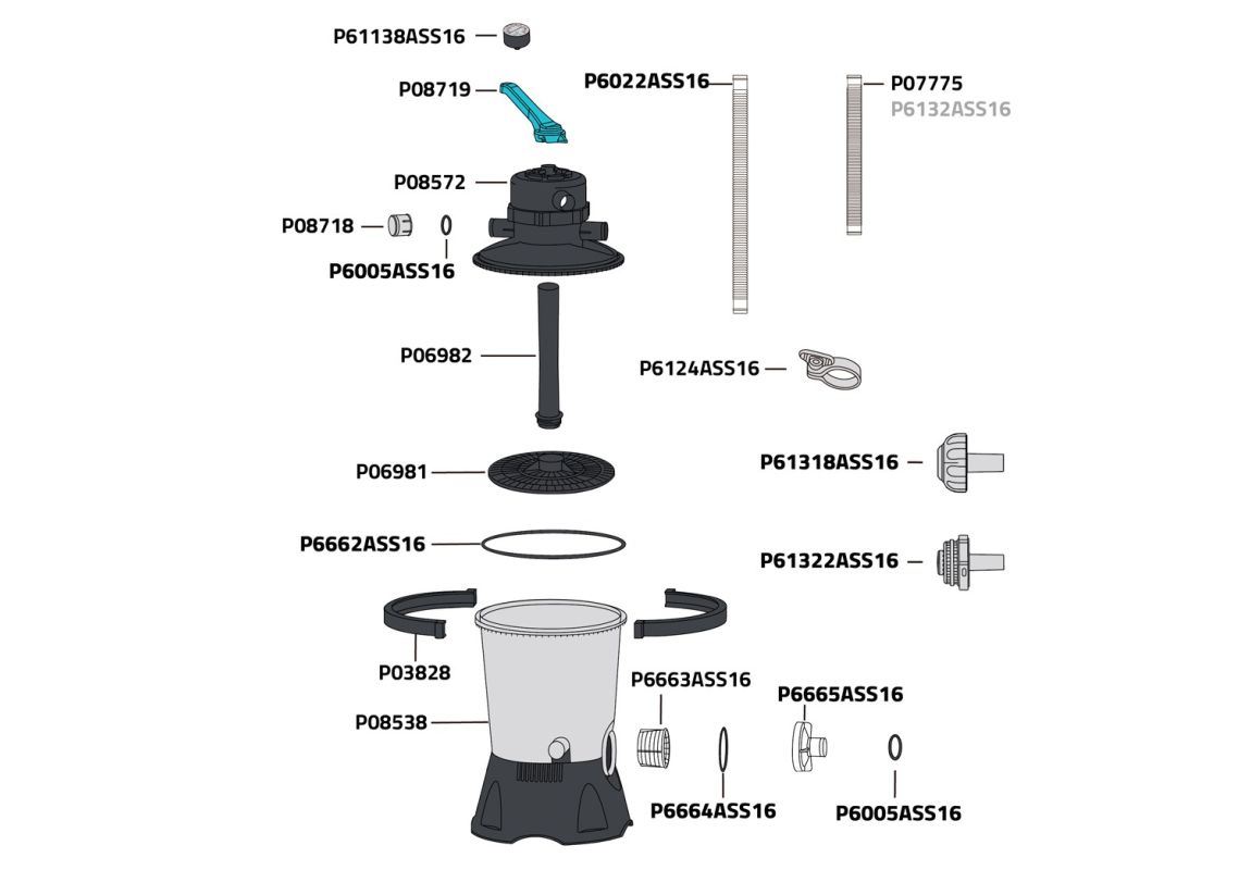 Filtrska črpalka s filtrom na pesek ali Polysphere™ | 3.596 l/h