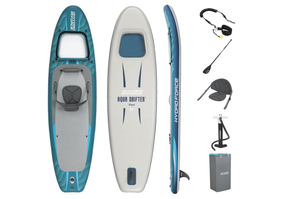 SUP Hydro-Force™ Aqua Drifter View z vgrajenim oknom | 335 x 91,5 x 15 cm