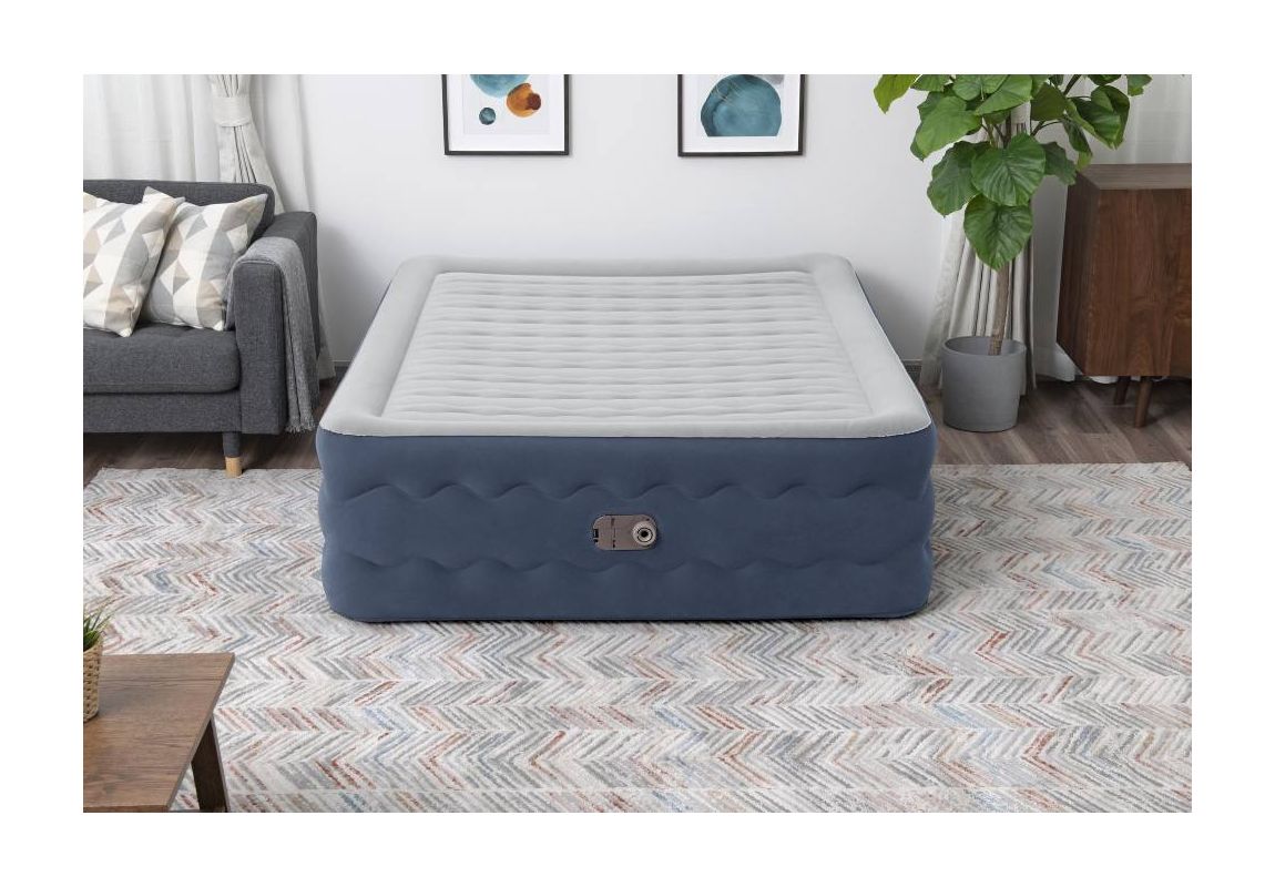 Napihljiva blazina Truleisure™ Queen z vgrajeno AC tlačilko | 203 x 152 x 51 cm