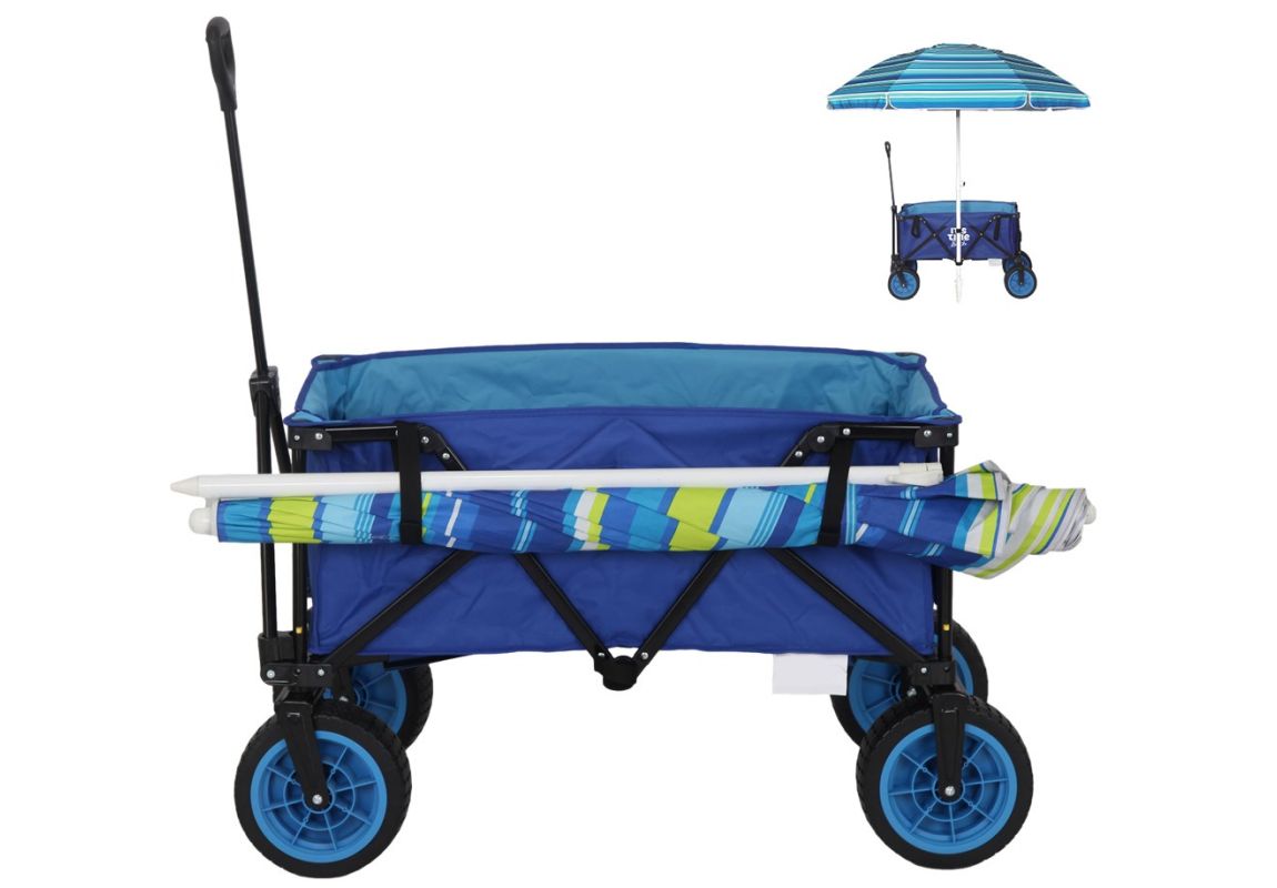 Zložljiv transportni voziček za plažo ItStime | 90 x 51 x 55 cm
