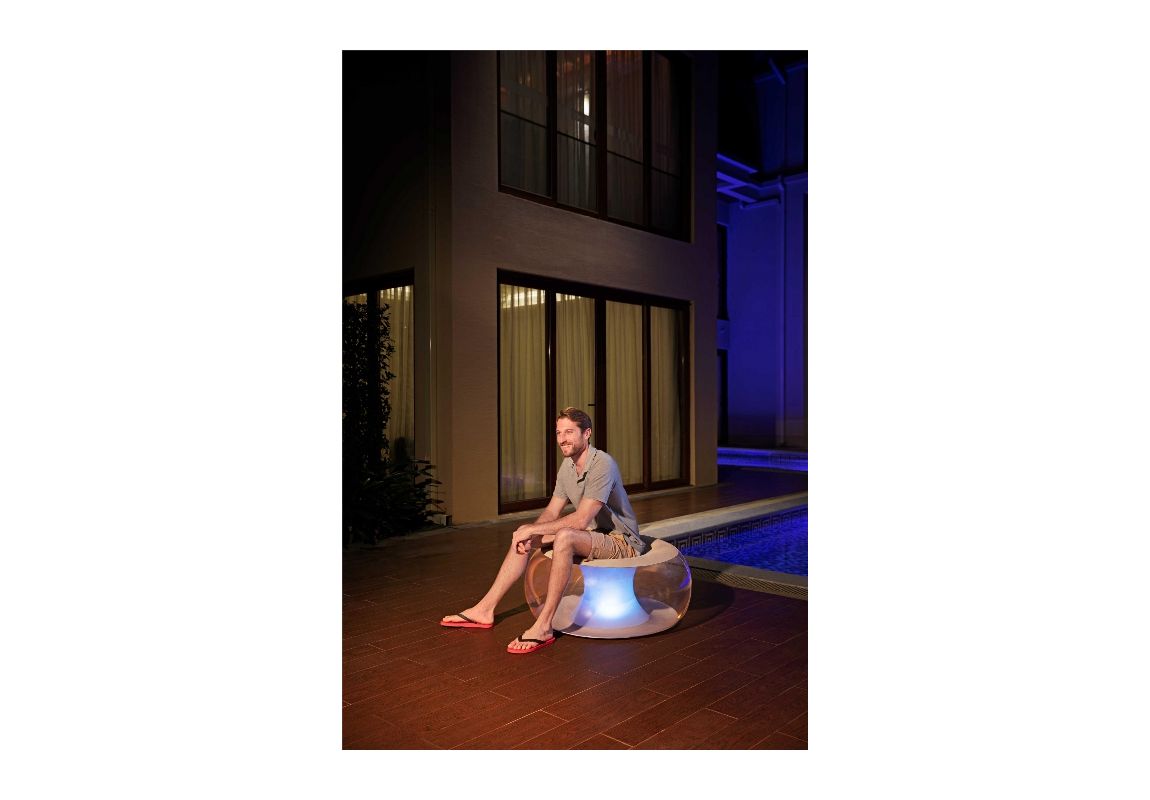 Napihljiv sedež Poolsphere z LED osvetlitvijo | 84 x 84 x 41 cm