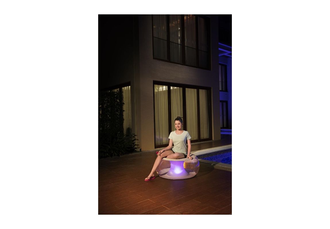 Napihljiv sedež Poolsphere z LED osvetlitvijo | 84 x 84 x 41 cm