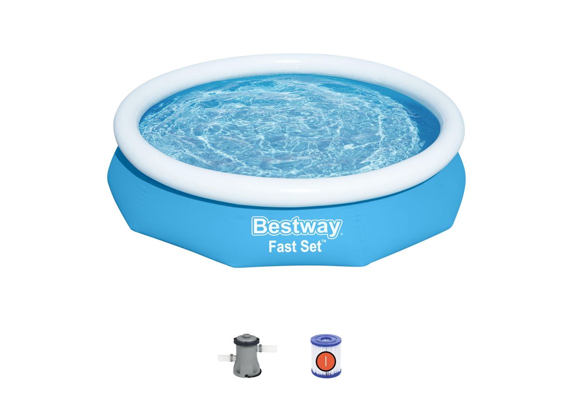Bazen z napihljivim robom Fast Set™ s kartušno filtrsko črpalko | 305 x 66 cm