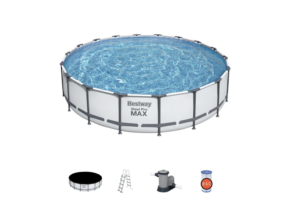 Bazen Steel Pro MAX | 549 x 122 cm s kartušno filtrsko črpalko