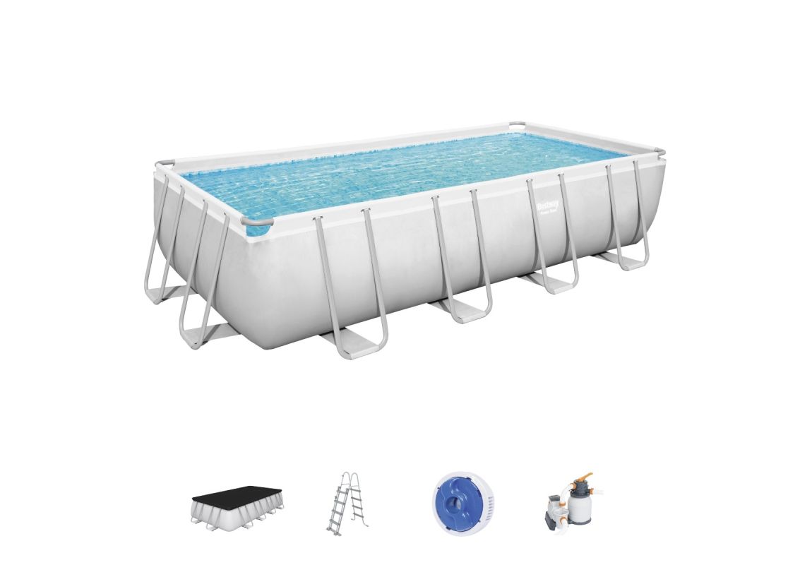 Montažni bazen Power Steel™ Rectangular | 549 x 274 x 122 cm s filtrsko črpalko na pesek