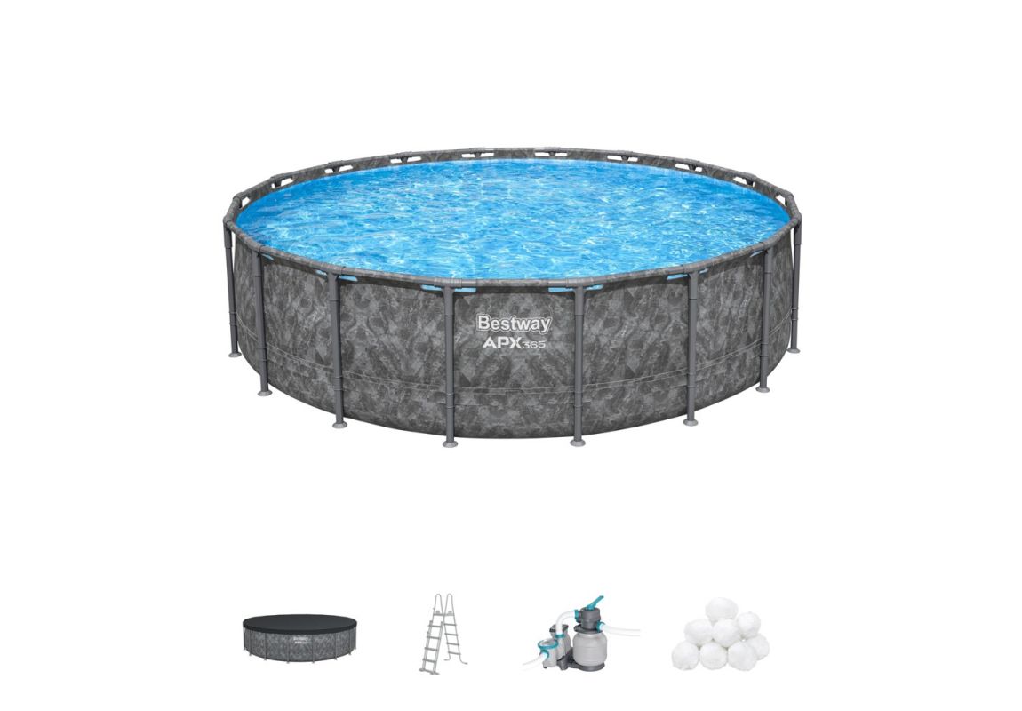 Montažni bazen APX 365 I 549 x 132 cm s filtrsko črpalko na pesek