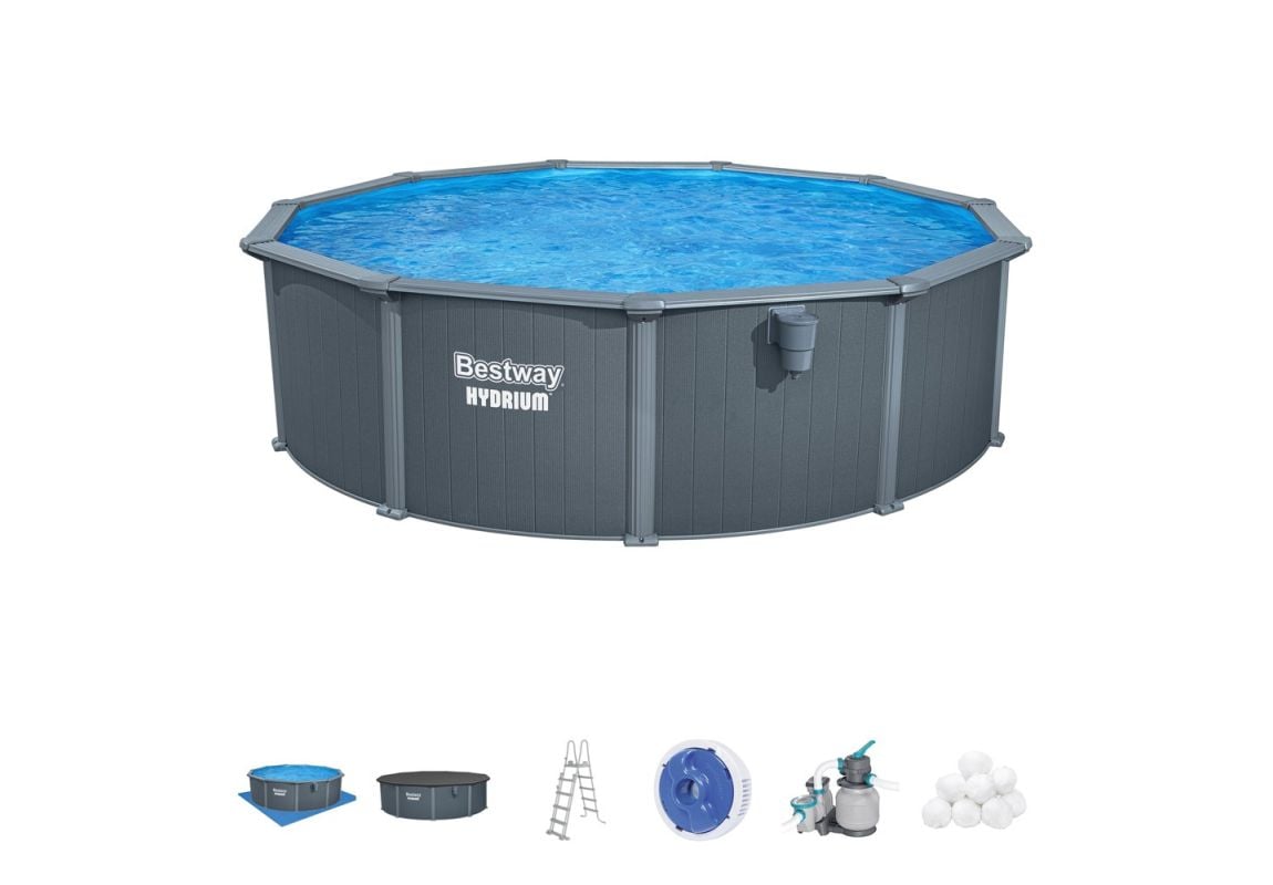 Montažni bazen Hydrium™ | 488 x 132 cm s filtrsko črpalko na pesek