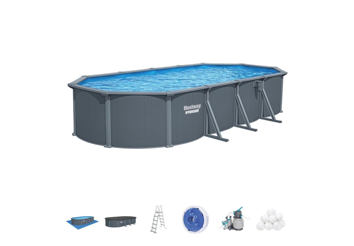 Montažni bazen Hydrium™ | 732 x 366 x 132 cm s filtrsko črpalko na pesek