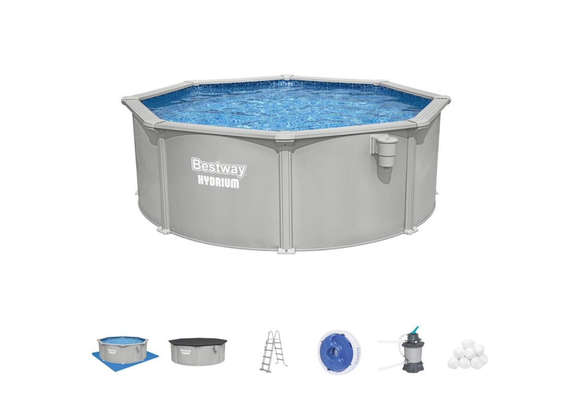 Montažni bazen Hydrium™ | 366 x 122 cm s filtrsko črpalko na pesek