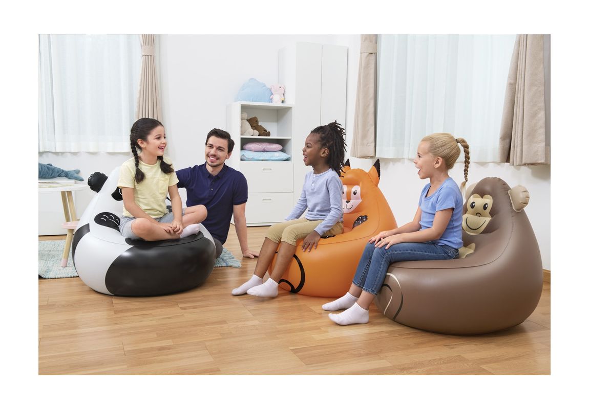 Napihljivi sedež Bestway Cozy Critters 72 cm x 72 cm x 64-72 cm