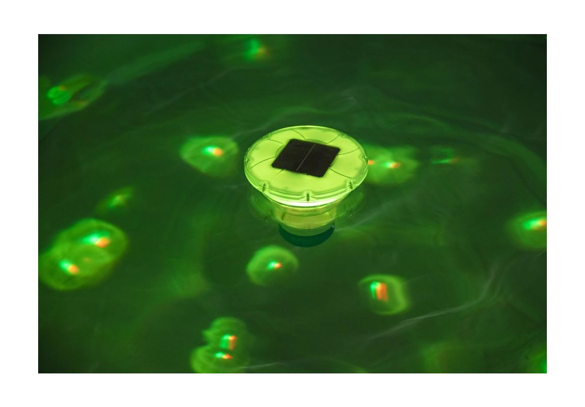 SolarGlow dozirni plovec za kemikalije z LED svetilko