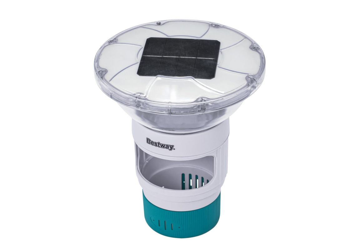 SolarGlow dozirni plovec za kemikalije z LED svetilko