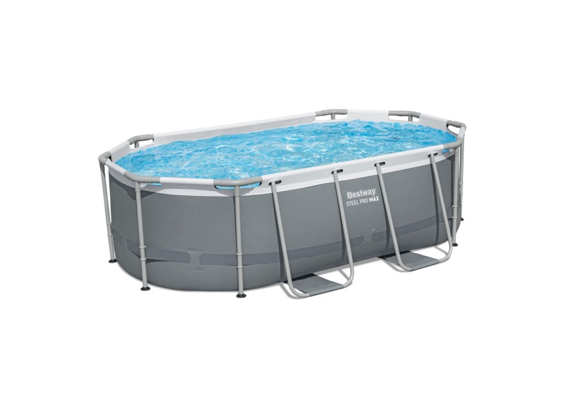 Montažni bazen Steel Pro MAX | 305 x 200 x 84 cm s kartušno filtrsko črpalko